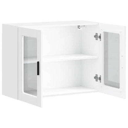 Kitchen Wall Cabinet with Glass Door Porto White