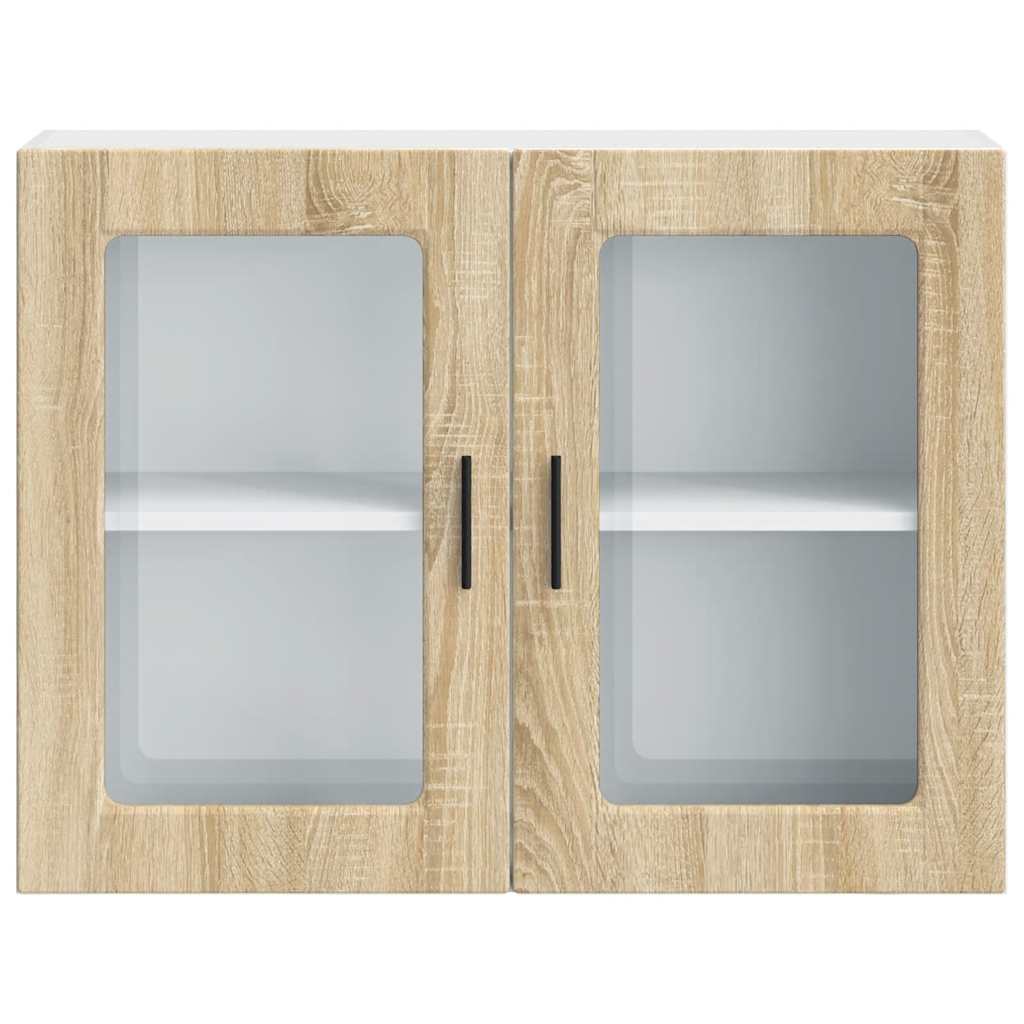 Kitchen Wall Cabinet with Glass Door Porto Sonoma Oak