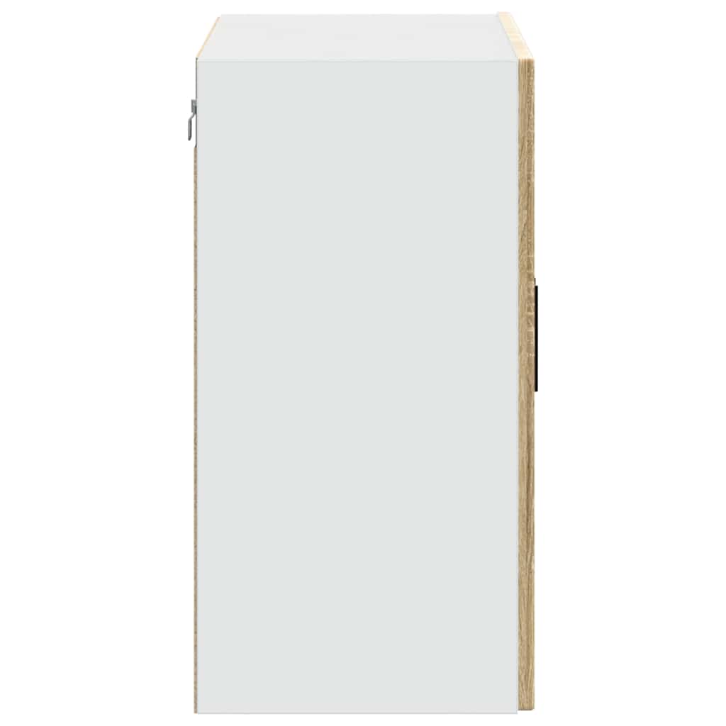 Kitchen Wall Cabinet with Glass Door Porto Sonoma Oak