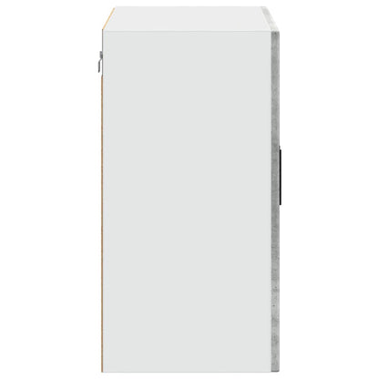 Kitchen Wall Cabinet with Glass Door Porto Concrete Grey