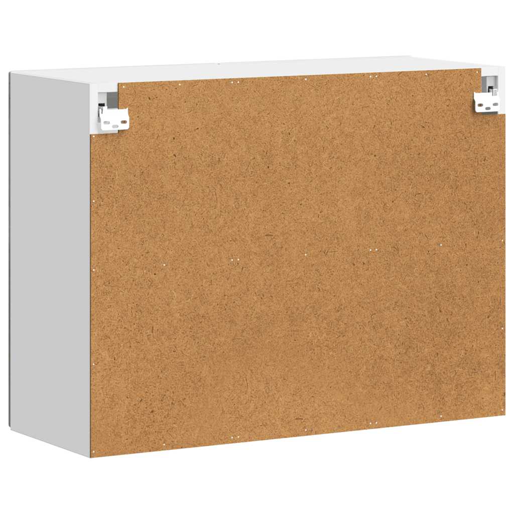 Kitchen Wall Cabinet with Glass Door Porto Concrete Grey