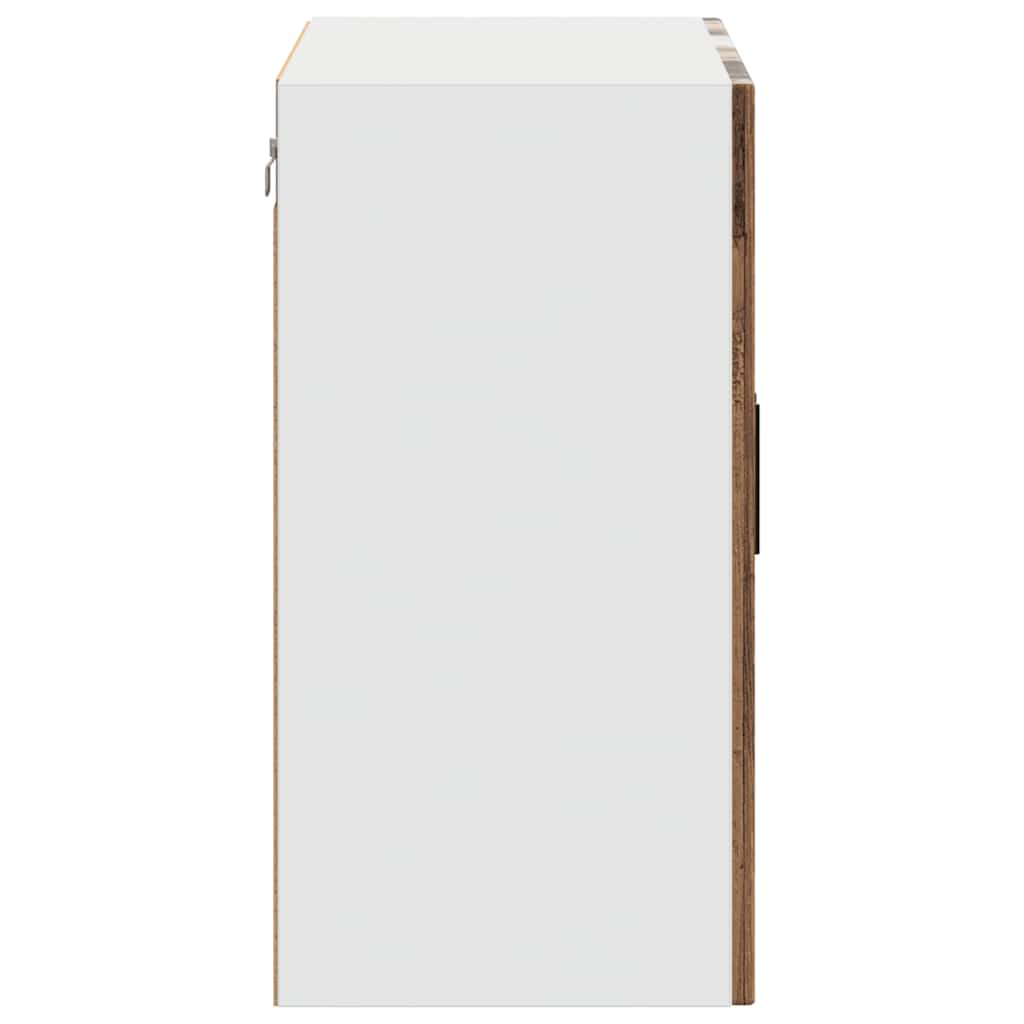 Kitchen Wall Cabinet with Glass Door Porto Old Wood