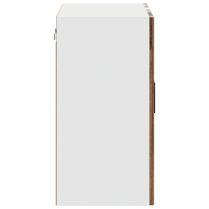 Kitchen Wall Cabinet with Glass Door Porto Old Wood