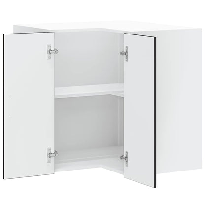 Kitchen Wall Corner Cabinet "Porto" Black Engineered Wood