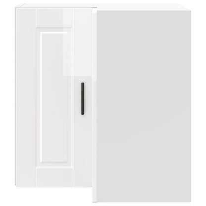 Kitchen Wall Corner Cabinet Porto High Gloss White Engineered Wood