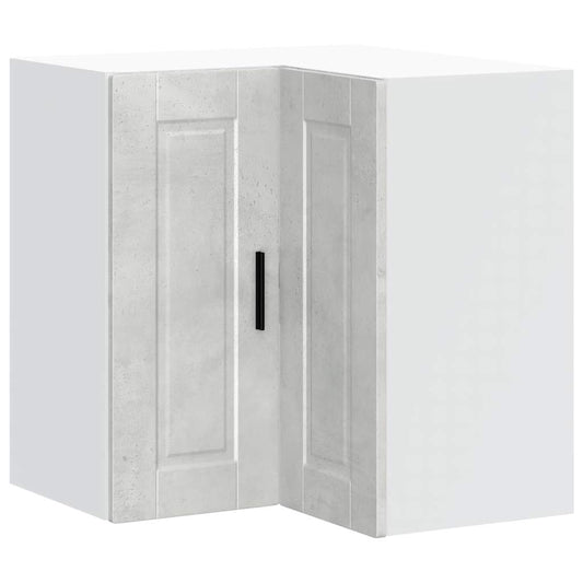 Kitchen Wall Corner Cabinet "Porto" Concrete Grey Engineered Wood