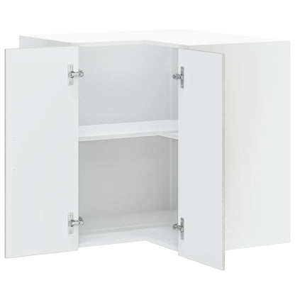 Kitchen Wall Corner Cabinet "Porto" Concrete Grey Engineered Wood
