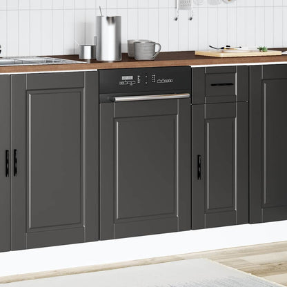 Dishwasher Panel Porto Black 45x1,5x57 cm Engineered Wood