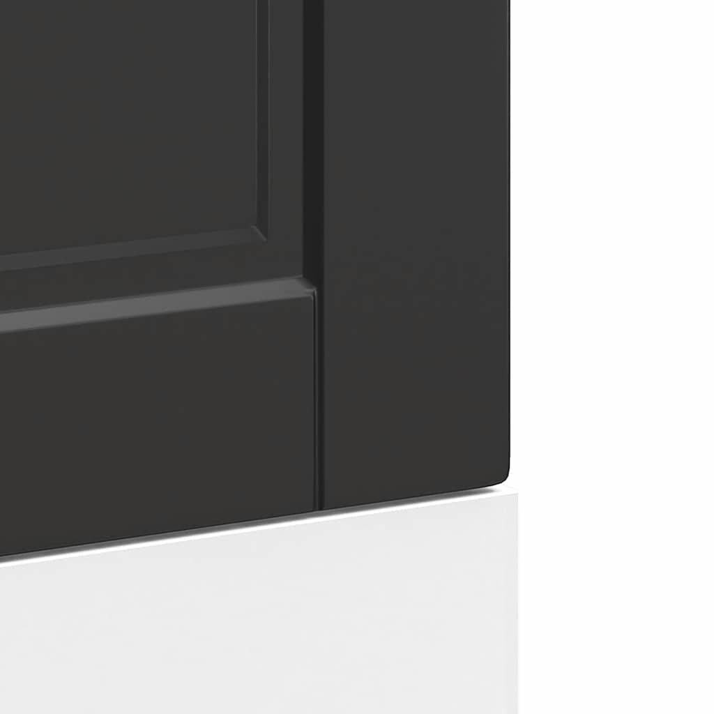 Dishwasher Panel Porto Black 45x1,5x57 cm Engineered Wood