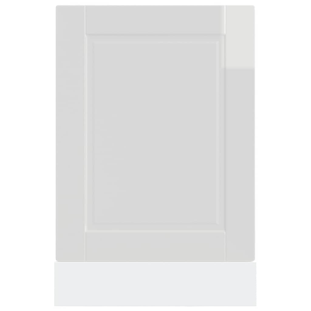 Dishwasher Panel Porto High Gloss White 45x1,5x57 cm Engineered Wood