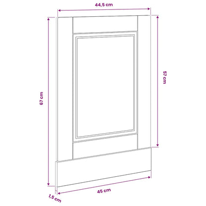 Dishwasher Panel Porto Sonoma Oak 45x1,5x57 cm Engineered Wood