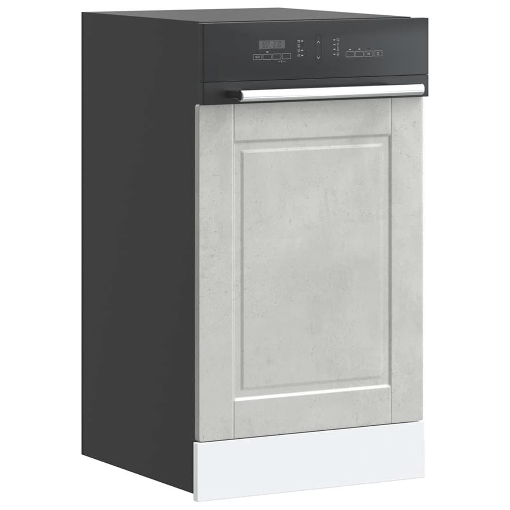Dishwasher Panel Porto Concrete Grey 45x1,5x57 cm Engineered Wood