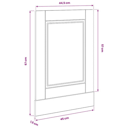 Dishwasher Panel Porto Old Wood 45x1,5x57 cm Engineered Wood