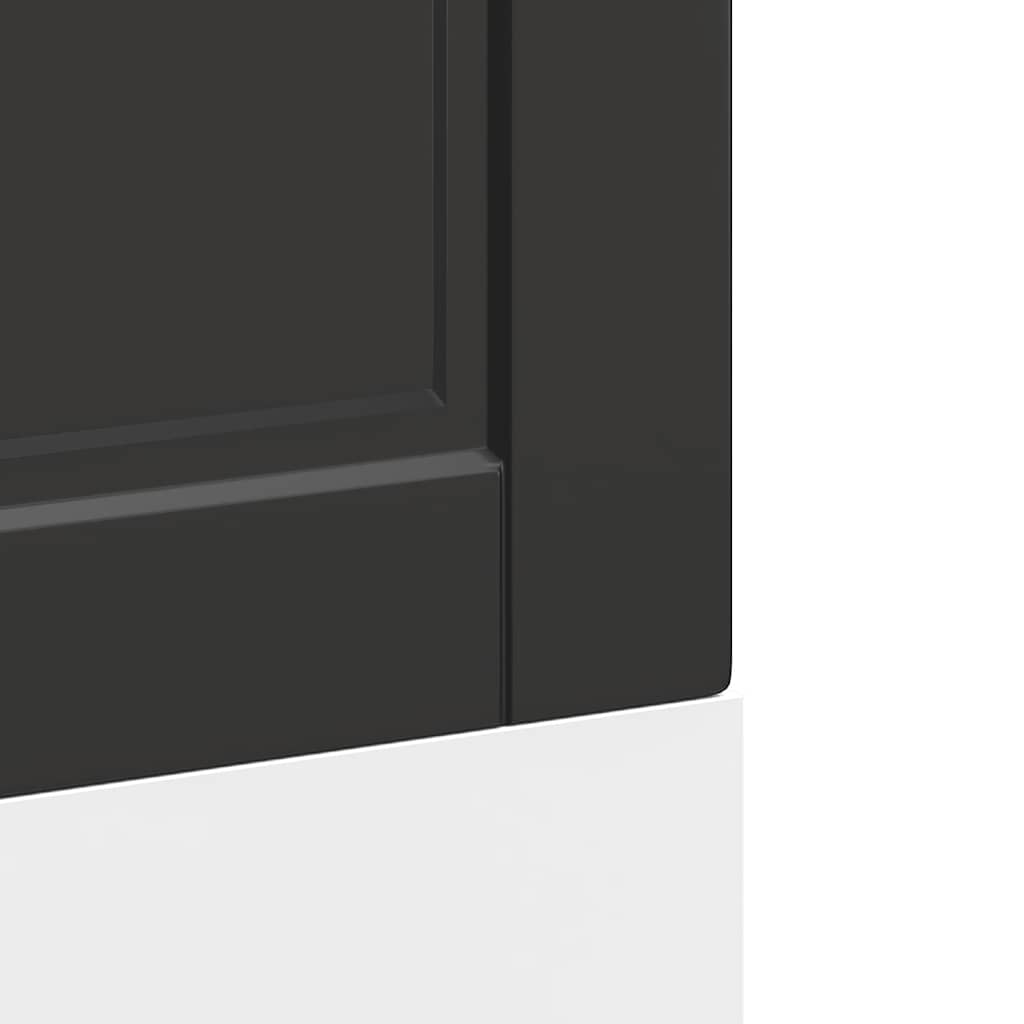 Dishwasher Panel Porto Black 60x1.5x57 cm Engineered Wood
