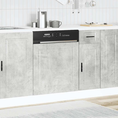 Dishwasher Panel Porto Concrete Grey 60x1.5x57 cm Engineered Wood