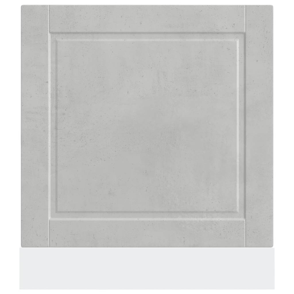 Dishwasher Panel Porto Concrete Grey 60x1.5x57 cm Engineered Wood