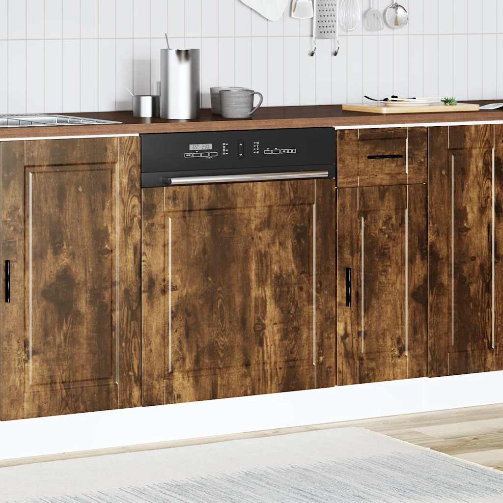 Dishwasher Panel Porto Smoked Oak 60x1.5x57 cm Engineered Wood