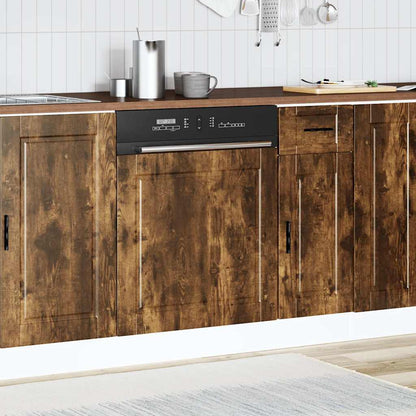 Dishwasher Panel Porto Smoked Oak 60x1.5x57 cm Engineered Wood