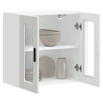 Kitchen Wall Cabinet with Glass Door Porto White