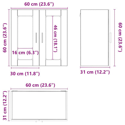 Kitchen Wall Cabinet with Glass Door Porto White