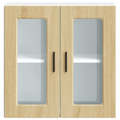 Kitchen Wall Cabinet with Glass Door Porto Sonoma Oak