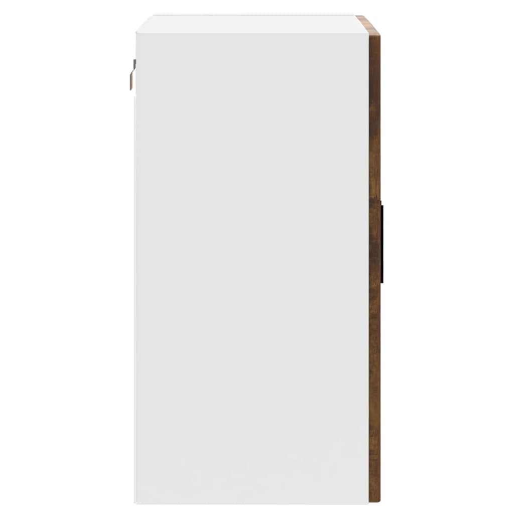 Kitchen Wall Cabinet with Glass Door Porto Smoked Oak