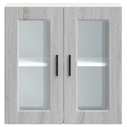 Kitchen Wall Cabinet with Glass Door Porto Grey Sonoma