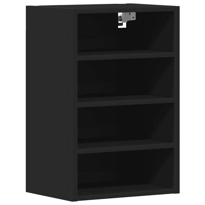 Hanging Cabinet Riga Black 40x29.5x60 cm Engineered Wood