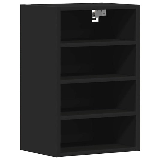 Hanging Cabinet Riga Black 40x29.5x60 cm Engineered Wood