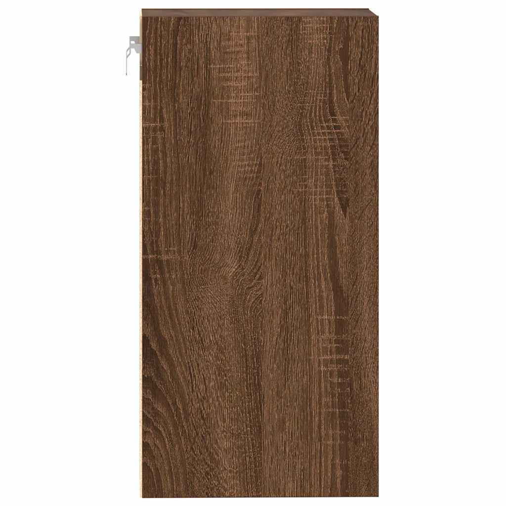 Hanging Cabinet Riga Brown Oak 40x29.5x60 cm Engineered Wood