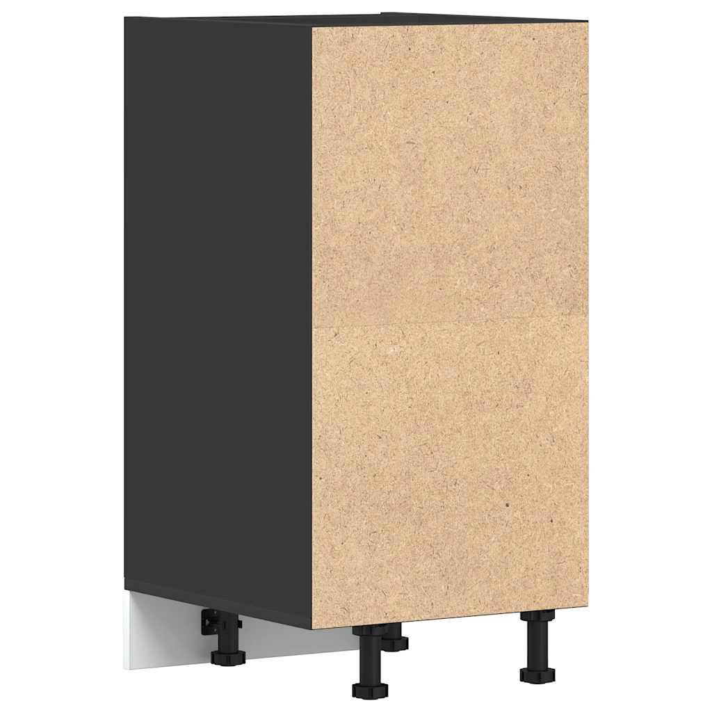 Bottom Cabinet Riga Black 40x44.5x81.5 cm Engineered Wood