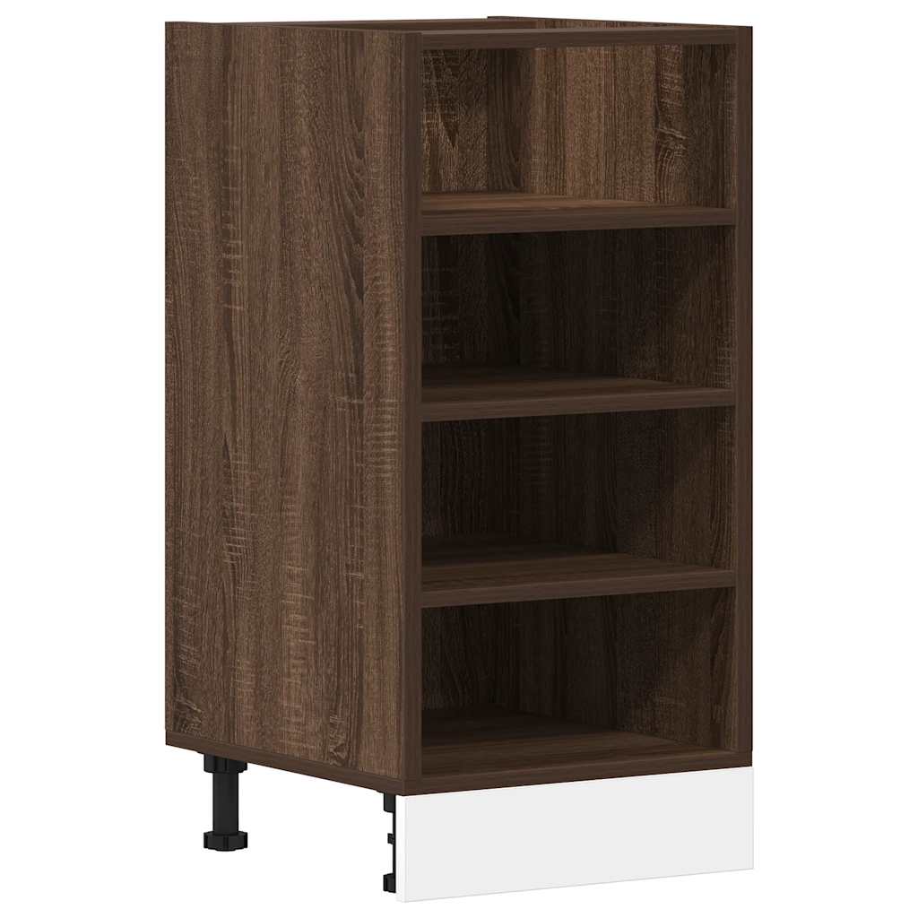 Bottom Cabinet Riga Brown Oak 40x44.5x81.5 cm Engineered Wood