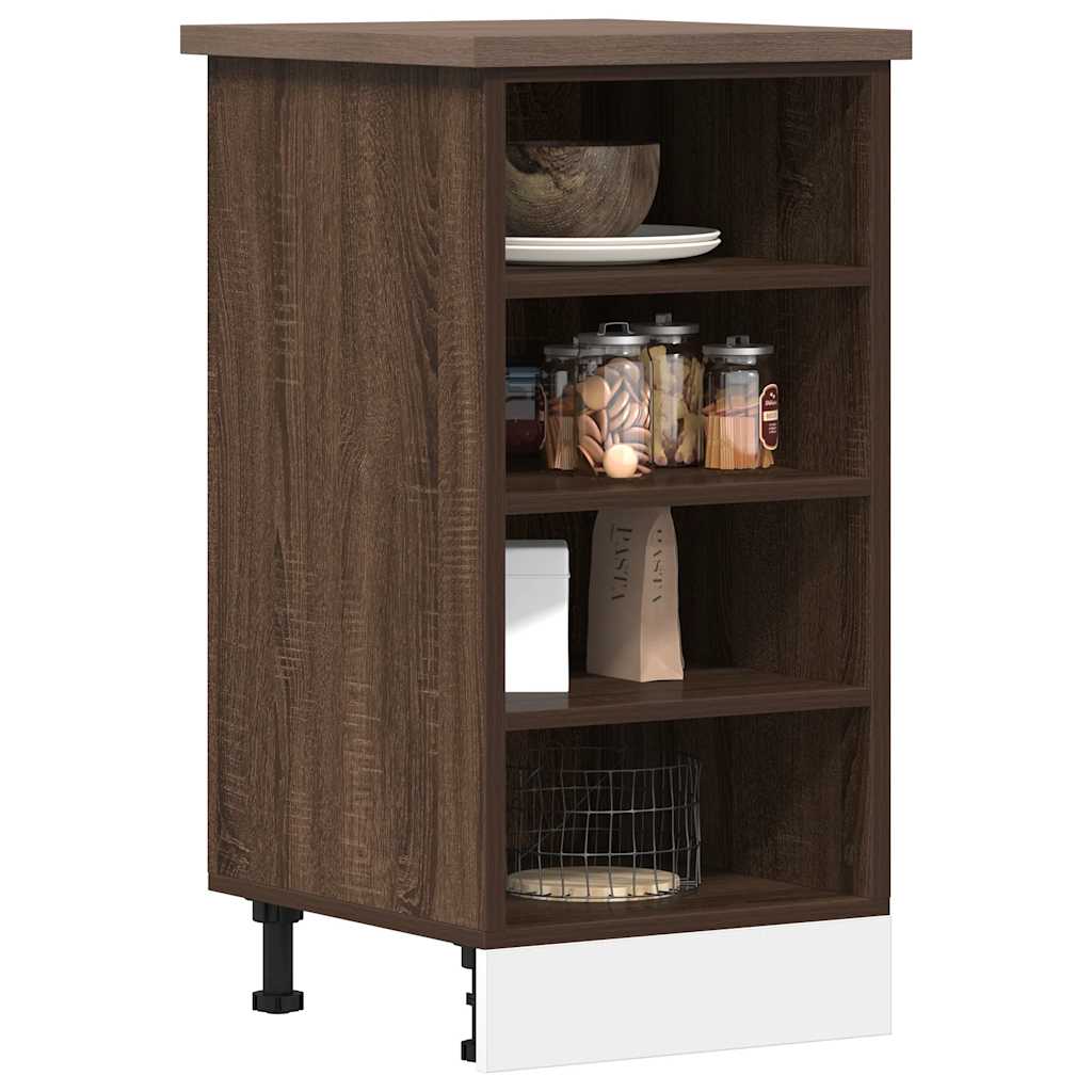 Bottom Cabinet Riga Brown Oak 40x44.5x81.5 cm Engineered Wood