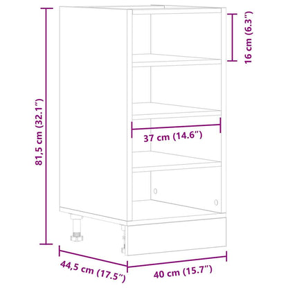 Bottom Cabinet Riga Old Wood 40x44.5x81.5 cm Engineered Wood