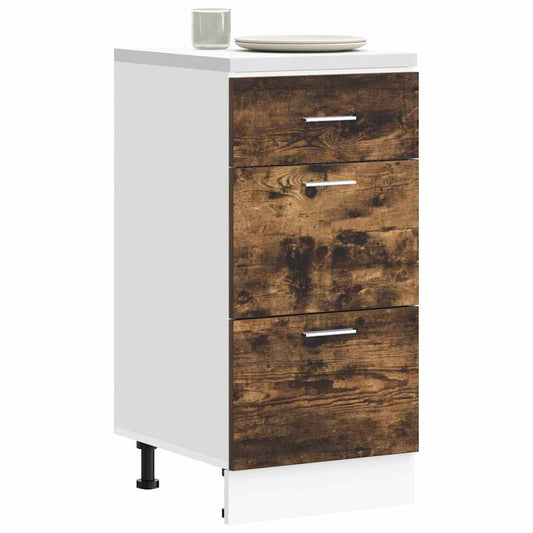 Bottom Cabinet Lyon Smoked Oak 40x46x81.5 cm Engineered Wood