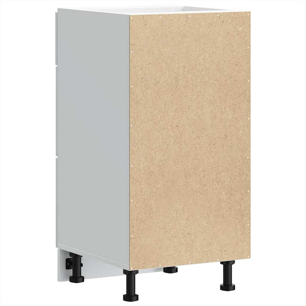 Kitchen Base Cabinet "Porto" High Gloss White Engineered Wood