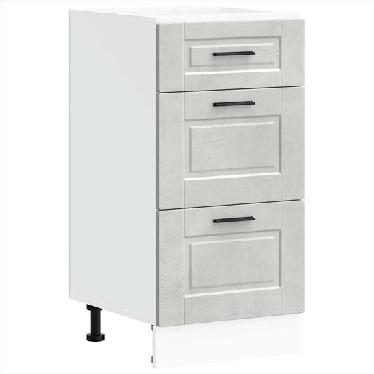 Kitchen Base Cabinet Porto Concrete Grey Engineered Wood