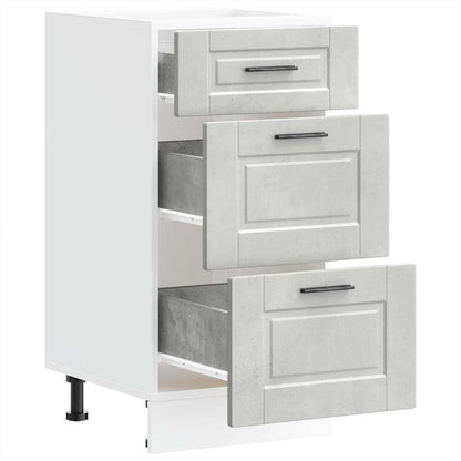 Kitchen Base Cabinet Porto Concrete Grey Engineered Wood