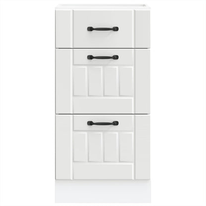 Kitchen Base Cabinet Lucca White Engineered Wood