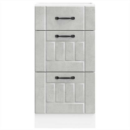 Kitchen Base Cabinet Lucca Concrete Grey Engineered Wood