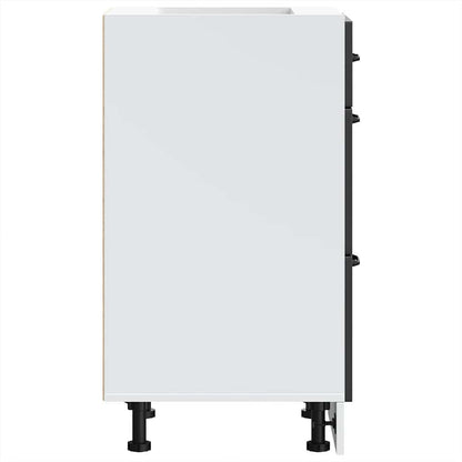 Kitchen Base Cabinet "Kalmar" Black Engineered Wood