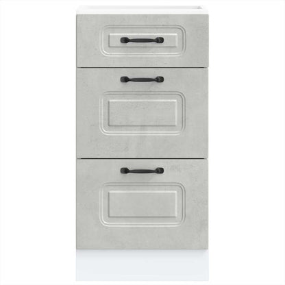 Kitchen Base Cabinet Kalmar Concrete Grey Engineered Wood