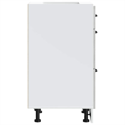 Kitchen Base Cabinet Kalmar Concrete Grey Engineered Wood