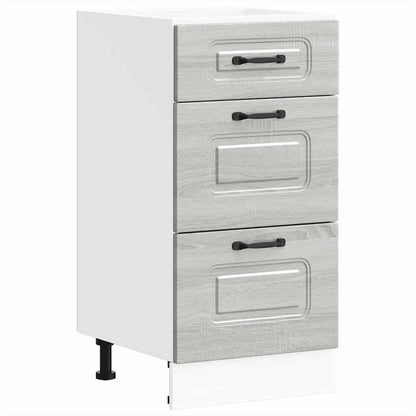 Kitchen Base Cabinet Kalmar Grey Sonoma Engineered Wood