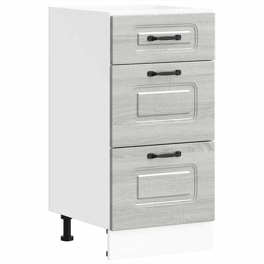 Kitchen Base Cabinet Kalmar Grey Sonoma Engineered Wood