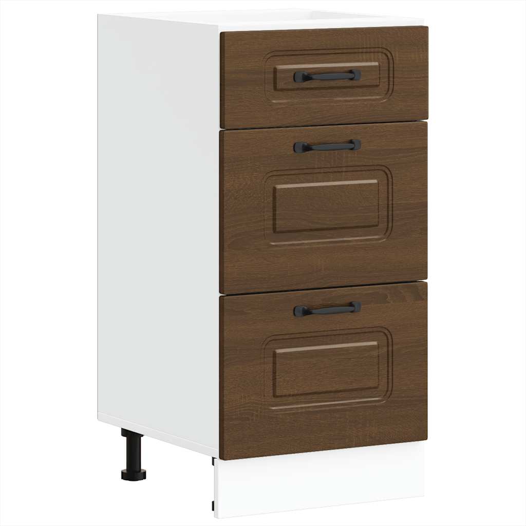 Kitchen Base Cabinet Kalmar Brown Oak Engineered Wood