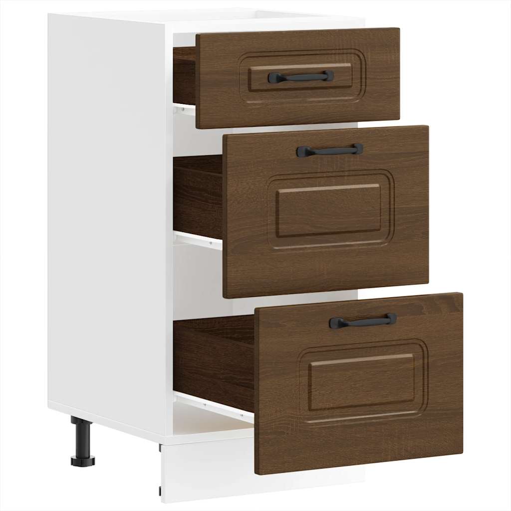 Kitchen Base Cabinet Kalmar Brown Oak Engineered Wood