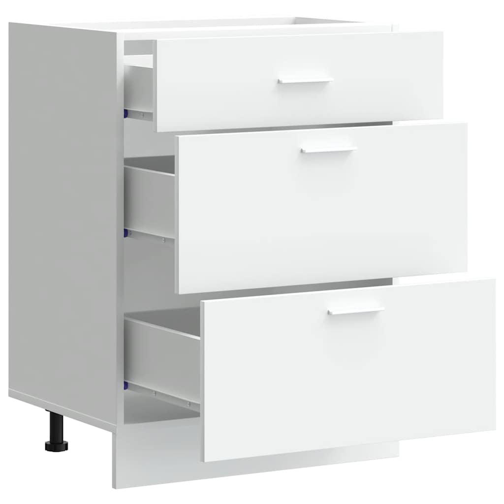 Kitchen Base Cabinet Lyon White Engineered Wood