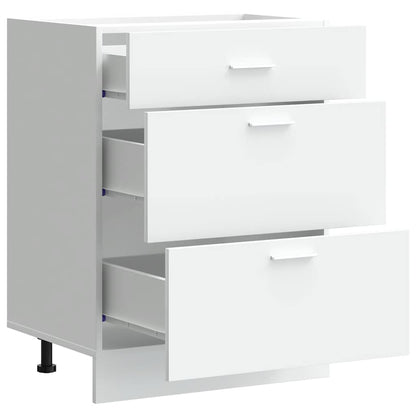 Kitchen Base Cabinet Lyon White Engineered Wood