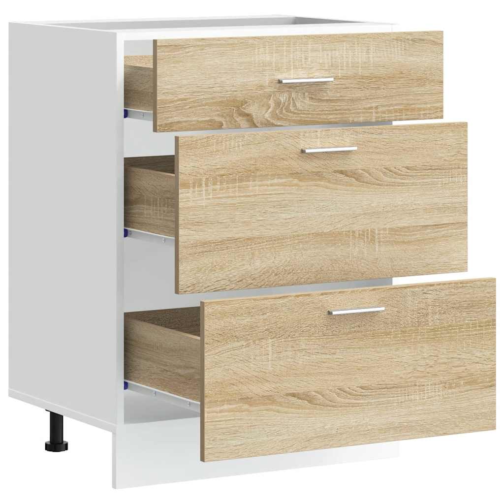 Kitchen Base Cabinet "Lyon" Sonoma Oak Engineered Wood